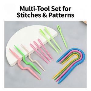 <b>Crochet</b> Hook Learning <b>Kit</b> Fabric Soft Yarn Knitting Accessories DIY <b>Beginner</b> Training Tools Ergonomic Handle Portable Organizer - Product Image 3