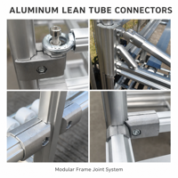 Connecteur intérieur à 90 degrés en aluminium pour tube Lean, raccord sans soudure pour tube Lean de 28 mm