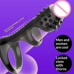 Anillo Vibrador para Pene con Bloqueo Antideslizante y Diseño de Dientes de Lobo para Parejas, Anillo de Placer para Adultos - Product Image 4