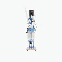 Reactor de vidrio revestido de 1L-5L controlado con precisión para síntesis de laboratorio
