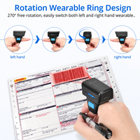 Escáner de Código de Barras 2D con Anillo Inteligente JR Z01, Lector de Códigos QR Inalámbrico Bluetooth, Manos Libres, Mini Portátil, CE FCC ROHS