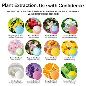 12 bombes de bain effervescentes de la série Océan avec jouets, 60g chacune, pour un bain moussant et un cadeau spa pour enfants - Product Image 3