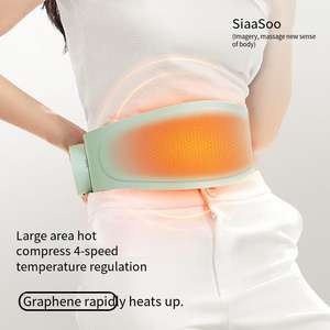 Masseur portable pour la taille et l'abdomen SIAASOO W3, ceinture de massage à impulsions, appareil pour les oncles, compresse chaude, chaleur pour le ventre - Product Image 3
