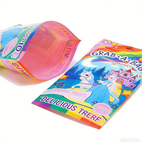 Emballage personnalisé pour boîte mystère, sacs de bonbons, emballage de surprise chanceuse, emballage en plastique pour bonbons, jouets, sachets debout