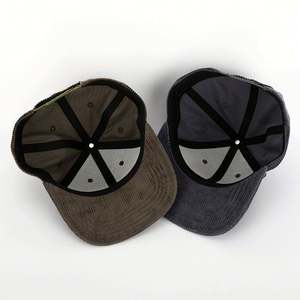 Casquette Snapback Unisexe Personnalisée 6 Panneaux en Velours Côtelé avec Logo Brodé de Haute Qualité, Visière Plate, Style Hip Hop – Grande Vente - Product Image 3