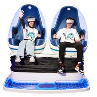 Máquina de Juego Arcade con Simulador de Silla VR en Forma de Huevo, Metálica, para Interiores, con Simulador de Montaña Rusa y Vuelo