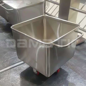 Chariot de transport de viande et de produits alimentaires 100L, épaisseur 2mm, pour supermarché, hôtel, boucherie, boulangerie, abattage, saucissonnage et viande de porc - Product Image 5