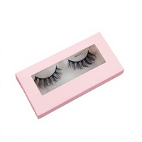 Vente en gros Boîte d'emballage en papier rose pour cils Logo personnalisé et boîte à cils de marque privée Vendeur pour cils en gros