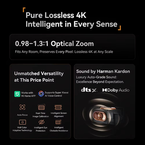 โปรเจคเตอร์เลเซอร์ Z9X 4K พร้อมระบบกันสั่น Gimbal เสียงพกพา ฉายภาพสามสี โฮมโปรเจคเตอร์ Z9X ดีไซน์บางเฉียบ น้ำหนัก 1.5 กก. / 150 กิมบอลในตัว - Product Image 2