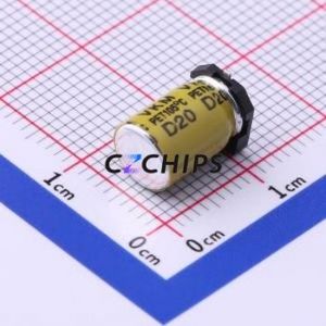 ตัวเก็บประจุอิเล็กโทรไลต์อะลูมิเนียมแบบ SMD รุ่น VKMC1002W2R2MV, ขนาด D6.3xL10 มม., 2.2uF, 20%, 450V, 100mA-100kHz - Product Image 2