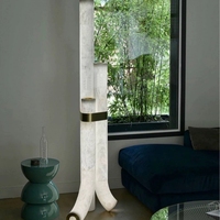 Lampe sur pied en albâtre naturel, lampe de décoration design pour le salon, près du canapé et la chambre à coucher, luminaire vertical haut de gamme
