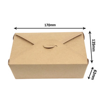 Vente chaude Jetable Papier Kraft Brun Boîtes À Lunch Forme Personnalisable Sortez Les Conteneurs Alimentaires pour La Restauration Pour L'emballage Alimentaire