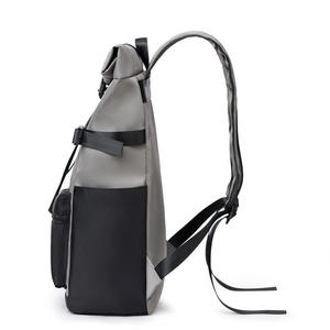 Custom New Mens Roll top <b>Backpack</b>, Minimalist and <b>Stylish</b>, Niche Design with a Rolled Opening and Top Closure - Product Image 2