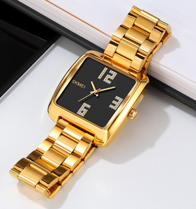 Reloj de cuarzo chapado en oro vintage con logotipo personalizado OEM ODM para mujer, relojes analógicos lujosos con banda de acero inoxidable y diamantes - Product Image 1