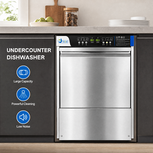 Lavavajillas Comercial Bajo Encimera de Acero Inoxidable 304, Máquina Integrada para Negocios de Catering, Máx. 50 Platos, Completamente en Acero Inoxidable 304 - Product Image 2