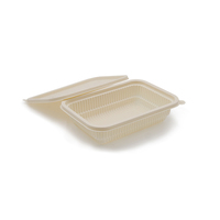 Conteneur alimentaire jetable biodégradable à compartiment unique pour la restauration à emporter, les services de traiteur et l'emballage des repas