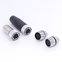 Conector de alimentación automotriz impermeable IP67 de 4 pines, macho/hembra, USB/DIN/Terminal de crimpado, enchufe M8 para PCB, número de modelo