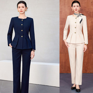 Professional Women's Suit Long Sleeve Hotel Uniform Spring 2026 Workwear Commuting Elegance - Product Image 1