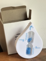 Sablier rotatif moderne fait main, minuterie de 3/5 minutes, outil de mesure du temps, sablier transparent pour la gestion quotidienne du temps