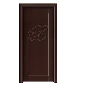 सागौन डिजाइन पीवीसी लेमिनेटेड या यूवी पेंटेड डब्ल्यूपीसी दरवाजा आंतरिक दरवाजा पैनल मिश्रित दरवाजा