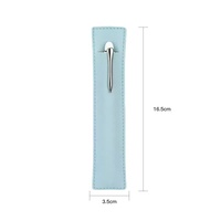 Étui à stylos en cuir PU personnalisé en usine, pochette souple faite à la main, étui à crayons givré, sacoche de protection tendance pour étudiants, cadeau