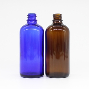 100ml ambra/marrone o blu Mini cosmetico contagocce bottiglia di vetro olio essenziale fiala - Product Image 1