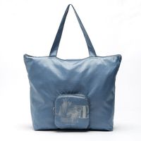 Sac fourre-tout en nylon Oxford avec logo personnalisé résistant à l'eau et recyclable avec fermeture éclair pliable en polyester recyclé