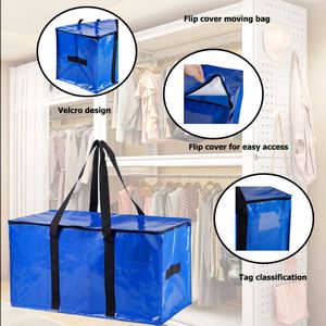 Polypropylene Woven Heavy-duty Oversize <b>Storage</b> Handbag, Foldable Design, Space-saving, Portable Hand or Shoulder Moving <b>Bag</b> - Product Image 4