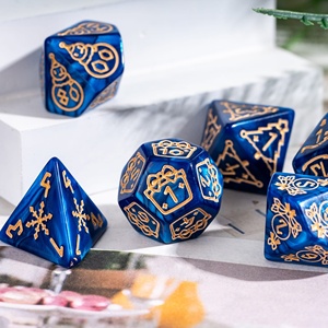 Para Udixi D20, juego <span class=keywords><strong>de</strong></span> dados poliédricos estampados <span class=keywords><strong>de</strong></span> Navidad, plástico acrílico perlado para mazmorras y dragones, juego <span class=keywords><strong>de</strong></span> <span class=keywords><strong>mesa</strong></span> <span class=keywords><strong>RPG</strong></span> - Product Image 4