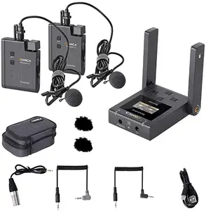 Comica Boomx-U U1 U2 Broadcast Multi Functie Mini Uhf Draadloze Microfoon 2 Zenders + 1 Ontvanger Microfoon Systeem