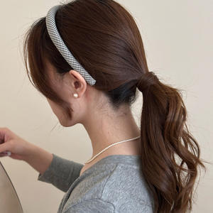 Serre-tête à carreaux doux pour femme, couleur bonbon, accessoires de mode pour cheveux - Product Image 6