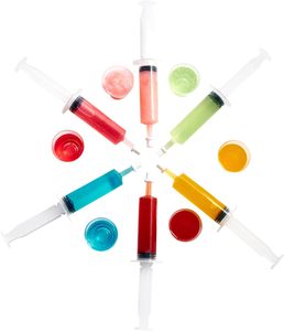 Jeringas de plástico Jelly Shot Recipiente mediano con tapa, perfecto para vasos de chupito de plástico Halloween Acción de Gracias Navidad - Product Image 1