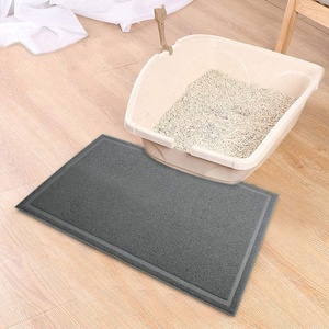 Grand Tapis de Luxe en PVC pour Litière de Chat, <span class=keywords><strong>Anti</strong></span>-Trace et <span class=keywords><strong>Anti</strong></span>-Éclaboussures, Tapis de Repas pour Animaux avec Pied <span class=keywords><strong>Anti</strong></span>-Emmêlement pour Chats et Chiens Été/Hiver - Product Image 2