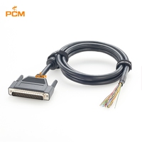 Câble série DB37 mâle vers fil ouvert (pigtail) D-Sub 37 broches pour communication DCE DTE RS232, contrôle industriel, signal PLC CNC