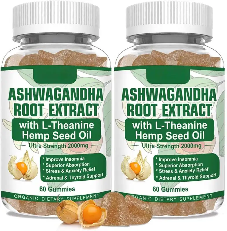 RTS MOQ 50 4 in 1 Milk Thistle Silybum Marianum Turmeric Maca KSM-66 Ashwagandha Gummies Revive Unwind Liver Health Zero Sugar