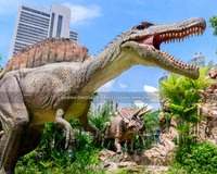 Produits de décoration de parc à dinosaures, dinosaure animé réaliste grandeur nature, modèle de dinosaure animatronique, spinosaure