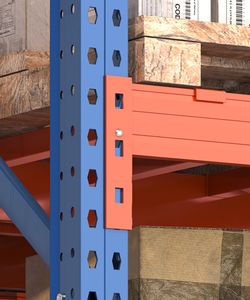 Estantería de Paletización Plegable Multinivel de Acero Laminado en Frío de Alta Resistencia, Recubierta de Polvo Naranja y Azul con Protección Anticorrosión - Product Image 3