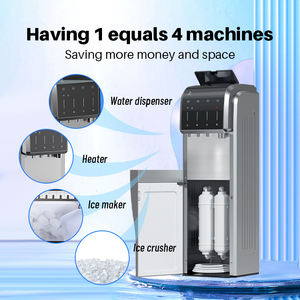Dahili su soğutucu buz yapım makinesi buz makineleri ile 5-in-1 masaüstü su sebilleri dağıtıcı - Product Image 4