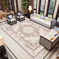 Tapis en polyester de luxe moderne à motifs floraux bohèmes, fabriqué à la machine, doux, écologique, antidérapant, de haute qualité, résistant aux plis, adapté aux animaux domestiques