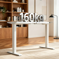 Bureau debout électrique à double moteur, capacité de charge élevée de 160 kg, hauteur réglable, tables de bureau relevables