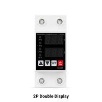 Protecteur de tension triphasé CA sur rail DIN 1P+N 2P 4P avec affichage LED, relais de protection contre les sous-tensions réglable 1-63A 230V Chayo