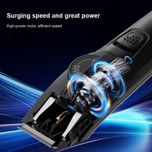 Vente en gros <span class=keywords><strong>de</strong></span> tondeuses et ciseaux électriques rechargeables pour hommes tondeuse à cheveux domestique avec lame en acier inoxydable coupe-cheveux fabriqués - Product Image 3