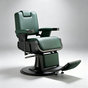 Nuevo Sillón Reclinable de Salón con Base Redonda de Cuero de Color Moderno, Silla de Barbero con Bomba Hidráulica Grande - Product Image 3