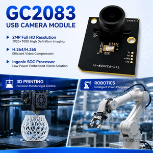 โมดูลกล้อง USB GC2083 SOC ความละเอียด 2MP 1080P รองรับการเข้ารหัส H.264/H.265 พร้อมระบบวิชั่นในตัวสำหรับเครื่องพิมพ์ 3 มิติ และหุ่นยนต์ - Product Image 3