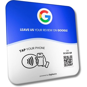 Carte de visite intelligente Premium en acrylique PVC NTAG213 NFC 13,56 MHz, étanche, avec code QR et plaque de lecture Google Review Tap - Product Image 5