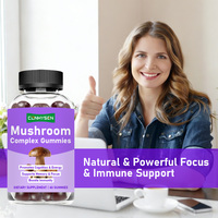 Gomitas de Complejo de Hongos OEM ODM con Proteína y Sodio, Reishi, Melena de León, Apoyo para la Memoria, Concentración, Inmunidad, Cognición y Energía