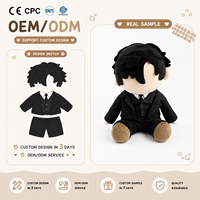 Peluche personnalisée de personnage d'anime avec tenue amovible, jouet en peluche OEM ODM pour collection, cadeau, vente en gros, commande en gros