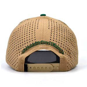 Gorra de Béisbol con Logotipo Personalizado Bordado, Verde Bronceado, Transpirable, con Malla en la Parte Trasera, Modelo BUA Ho Domonu, con Cierre a Presión Perforado - Product Image 3