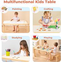Mesa Sensorial Montessori Ajustable en Altura para Niños, con Insertos para Actividades, Escritorio de Estudio, Mesa Sensorial Infantil