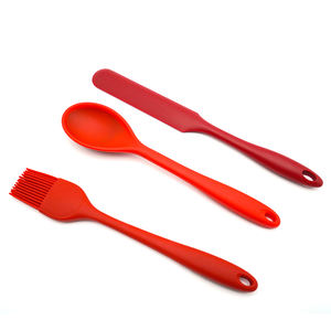 Juego de Utensilios de Cocina de Silicona de 3 Piezas, Antiadherentes, Libres de BPA, Resistentes al Calor, Aptos para Lavavajillas, Espátula, Cuchara y Pinzas - Product Image 2